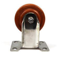 3 inch medium duty plate rigid  stainless steel heat resisting casters